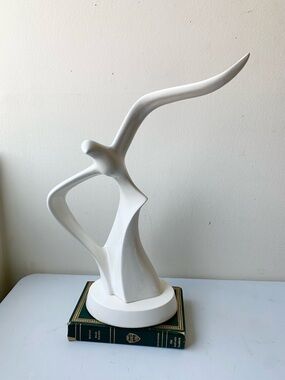 Modern Abstract White Ceramic Sculpture - Home Art